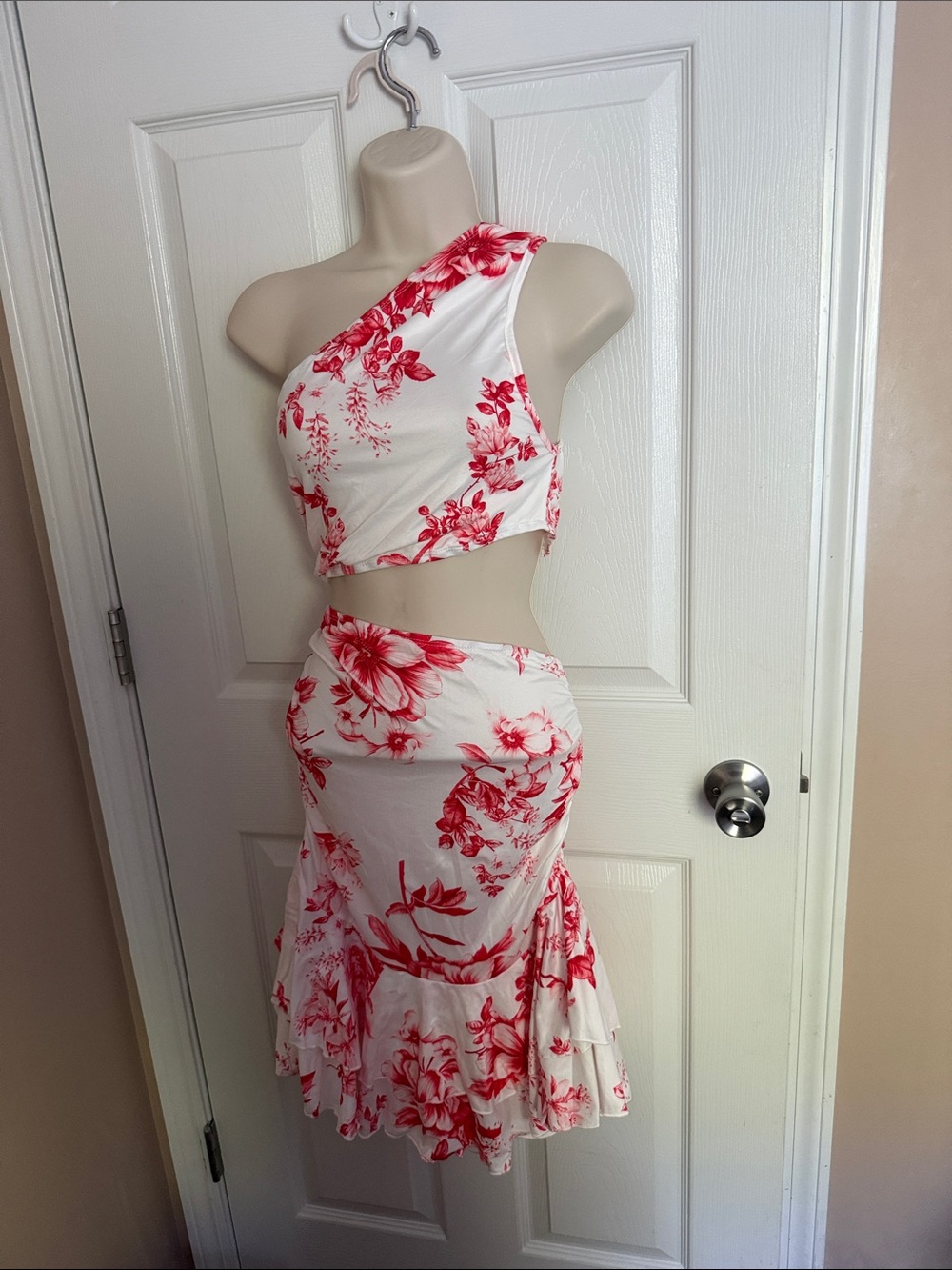 Red & white Dress